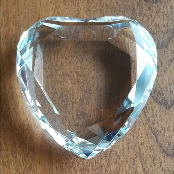 Rosenthal Heart Paper Weight, Vintage Collectibles, Crystal Heart - Picture 4 of 6